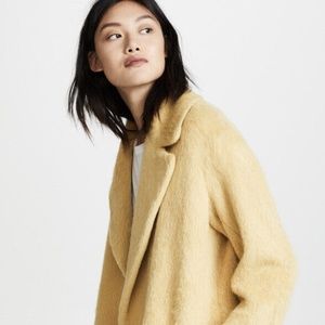 Vince Tailored Coat Alpaca Blend Lined Yellow Used XS